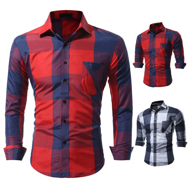 Men Casual Full Sleeve Plaid Cotton Shirts
