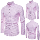 Men Cotton Polka Dot Full Sleeve Regular Shirts