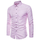 Men Cotton Polka Dot Full Sleeve Regular Shirts