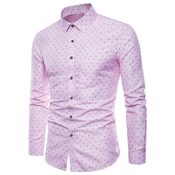 Men Cotton Polka Dot Full Sleeve Regular Shirts