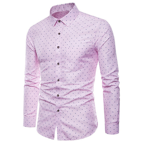 Men Cotton Polka Dot Full Sleeve Regular Shirts