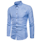 Men Cotton Polka Dot Full Sleeve Regular Shirts