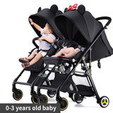 Fast shipping! Twin baby strollers ultra light portable can sit and lie detachable folding double pram can be on plane umbrellas - THE PLACE TO BE !!