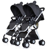 Fast shipping! Twin baby strollers ultra light portable can sit and lie detachable folding double pram can be on plane umbrellas - THE PLACE TO BE !!