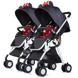 Fast shipping! Twin baby strollers ultra light portable can sit and lie detachable folding double pram can be on plane umbrellas - THE PLACE TO BE !!