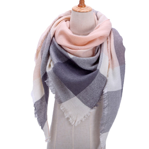 Designer 2019 knitted spring winter women scarf plaid warm cashmere scarves shawls luxury brand neck bandana  pashmina lady wrap - THE PLACE TO BE !!