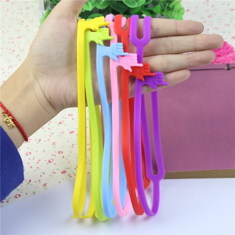 Hot Sale New Cute Silicone Finger Pointing Bookmark Book Mark Office Supply Funny Gift Drop Shipping