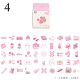 50Pcs Cute Plant Stationery Stickers Kawaii Drink Stickers Paper Adhesive Stickers For Kids DIY Scrapbooking Diary Photos Albums