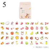 50Pcs Cute Plant Stationery Stickers Kawaii Drink Stickers Paper Adhesive Stickers For Kids DIY Scrapbooking Diary Photos Albums