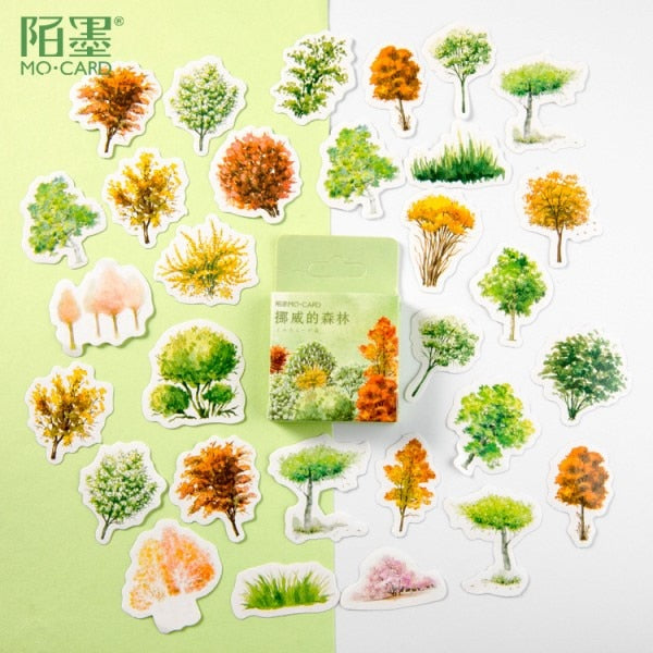 45pcs/box Japanese View Label Stickers Set Decorative Stationery Stickers Scrapbooking Diy Diary Album Stick Label