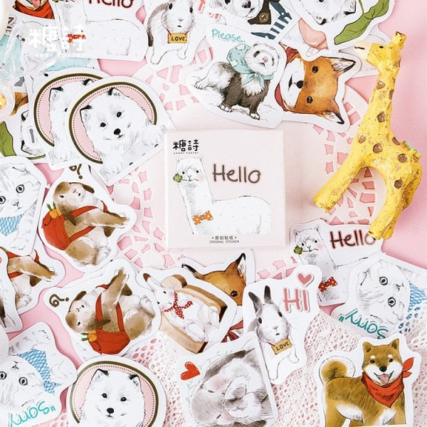 45pcs/box Japanese View Label Stickers Set Decorative Stationery Stickers Scrapbooking Diy Diary Album Stick Label