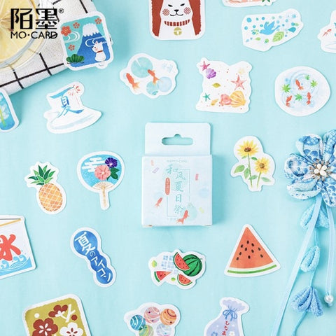 45pcs/box Japanese View Label Stickers Set Decorative Stationery Stickers Scrapbooking Diy Diary Album Stick Label