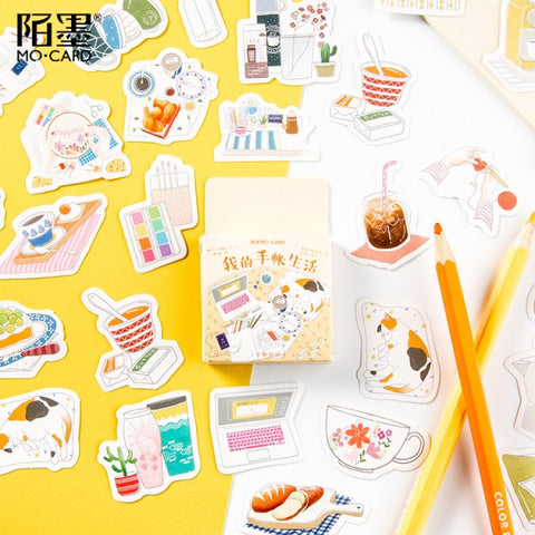 45pcs/box Japanese View Label Stickers Set Decorative Stationery Stickers Scrapbooking Diy Diary Album Stick Label