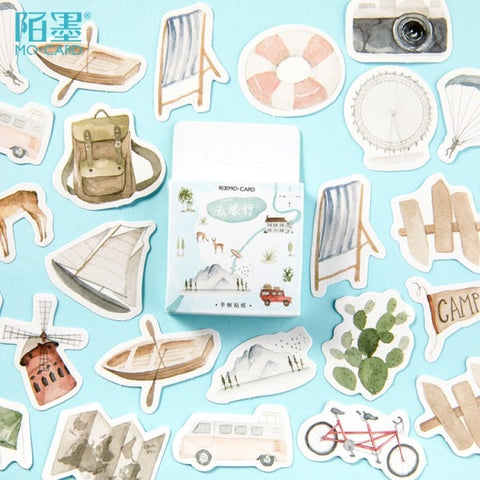 45pcs/box Japanese View Label Stickers Set Decorative Stationery Stickers Scrapbooking Diy Diary Album Stick Label