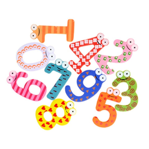 1Set Wooden Refrigerator Magnet Fridge Stickers Animal Cartoon Alphabet Numbers Colorful Kids Toys for Children Baby Educational