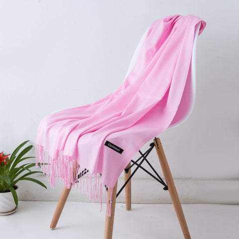 2019 New Luxury Brand Women Cashmere Solid Beach Scarf Spring /Summer Thin Pashmina Shawls and Wrap Female Foulard Hijab Stoles