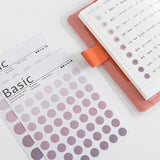 Mohamm Kawaii Base Material Dot Series Cute Sticker Custom Stickers Diary Stationary Flakes Scrapbook DIY Decorative Stickers