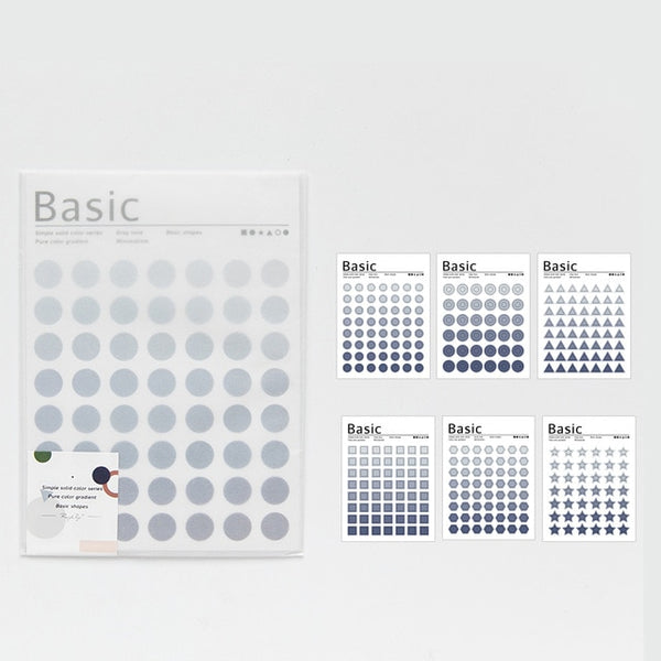 Mohamm Kawaii Base Material Dot Series Cute Sticker Custom Stickers Diary Stationary Flakes Scrapbook DIY Decorative Stickers