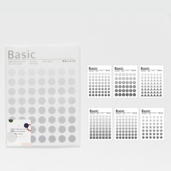 Mohamm Kawaii Base Material Dot Series Cute Sticker Custom Stickers Diary Stationary Flakes Scrapbook DIY Decorative Stickers