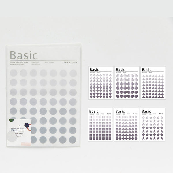 Mohamm Kawaii Base Material Dot Series Cute Sticker Custom Stickers Diary Stationary Flakes Scrapbook DIY Decorative Stickers