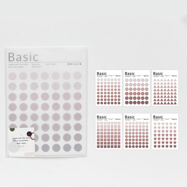 Mohamm Kawaii Base Material Dot Series Cute Sticker Custom Stickers Diary Stationary Flakes Scrapbook DIY Decorative Stickers