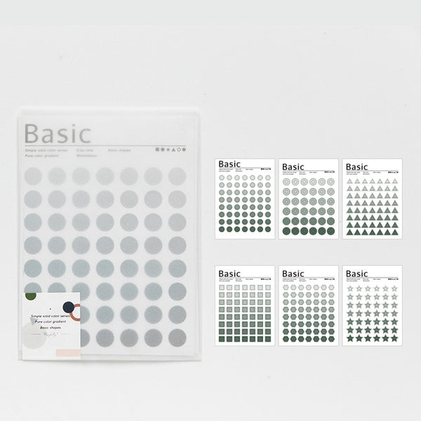 Mohamm Kawaii Base Material Dot Series Cute Sticker Custom Stickers Diary Stationary Flakes Scrapbook DIY Decorative Stickers