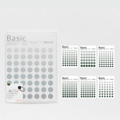 Mohamm Kawaii Base Material Dot Series Cute Sticker Custom Stickers Diary Stationary Flakes Scrapbook DIY Decorative Stickers