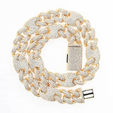 JINAO 16mm&20mm Miami New Box Clasp Cuban Link Chain Gold Silver Necklace Iced Out Cubic Zirconia Bling Hip hop for Men Jewelry - THE PLACE TO BE !!