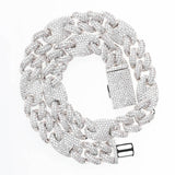 JINAO 16mm&20mm Miami New Box Clasp Cuban Link Chain Gold Silver Necklace Iced Out Cubic Zirconia Bling Hip hop for Men Jewelry - THE PLACE TO BE !!