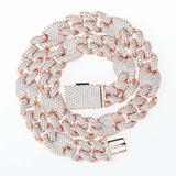 JINAO 16mm&20mm Miami New Box Clasp Cuban Link Chain Gold Silver Necklace Iced Out Cubic Zirconia Bling Hip hop for Men Jewelry - THE PLACE TO BE !!