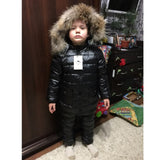 Winter Children Down Suit Long  Zipper Solid White Duck Down Boys Girls Down Jackets Thickening Jacket + Pants Two piece Clothes - THE PLACE TO BE !!