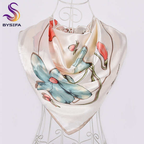 New Style Snakeskin Pattern Square Scarves Wraps Printed Hot Sale Women Pink Blue Silk Scarf Shawl Unisex Muslim Silk Muffler