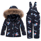 Russian Winter Suits for Boys Girls 2019 Ski Suit Children Clothing Set Baby Duck Down Jacket Coat + Overalls Warm Kids Snowsuit - THE PLACE TO BE !!