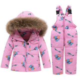 Russian Winter Suits for Boys Girls 2019 Ski Suit Children Clothing Set Baby Duck Down Jacket Coat + Overalls Warm Kids Snowsuit - THE PLACE TO BE !!