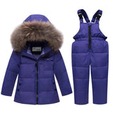 Russian Winter Suits for Boys Girls 2019 Ski Suit Children Clothing Set Baby Duck Down Jacket Coat + Overalls Warm Kids Snowsuit - THE PLACE TO BE !!