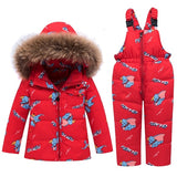 Russian Winter Suits for Boys Girls 2019 Ski Suit Children Clothing Set Baby Duck Down Jacket Coat + Overalls Warm Kids Snowsuit - THE PLACE TO BE !!
