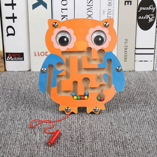 Baby Wooden Toys Maze Game toy Monterey Shuttle Early Learning Magnetic Puzzle Snail Monkey Labyrinth For Baby toys 0-12months