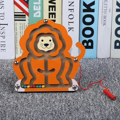 Baby Wooden Toys Maze Game toy Monterey Shuttle Early Learning Magnetic Puzzle Snail Monkey Labyrinth For Baby toys 0-12months