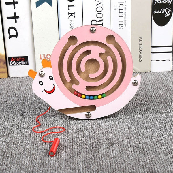 Baby Wooden Toys Maze Game toy Monterey Shuttle Early Learning Magnetic Puzzle Snail Monkey Labyrinth For Baby toys 0-12months