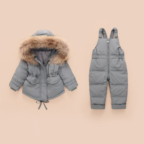 2019 Winter Jacket Kids Overalls for Girls Boys Kids Snowsuit Baby Boy Girl Coat Down Jackets Toddler New Year Clothing Set