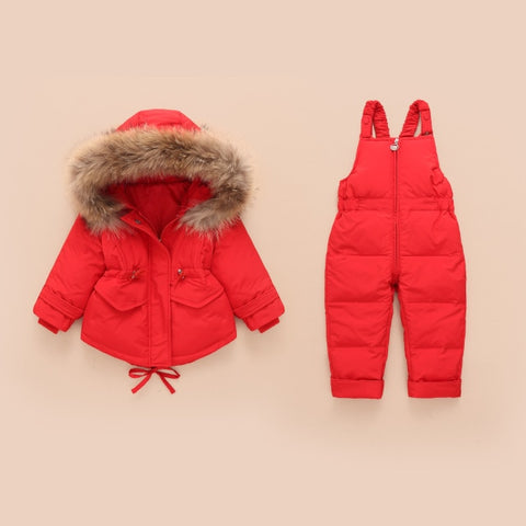 2019 Winter Jacket Kids Overalls for Girls Boys Kids Snowsuit Baby Boy Girl Coat Down Jackets Toddler New Year Clothing Set