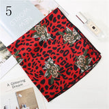 50*50cm Satin Silk Scarf Fashion Women Neck Scarf Print Square Flight Attendants Handkerchief Rings Lady Hair Scarf - THE PLACE TO BE !!