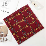 50*50cm Satin Silk Scarf Fashion Women Neck Scarf Print Square Flight Attendants Handkerchief Rings Lady Hair Scarf - THE PLACE TO BE !!