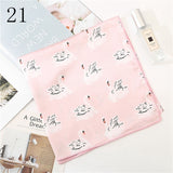 50*50cm Satin Silk Scarf Fashion Women Neck Scarf Print Square Flight Attendants Handkerchief Rings Lady Hair Scarf - THE PLACE TO BE !!