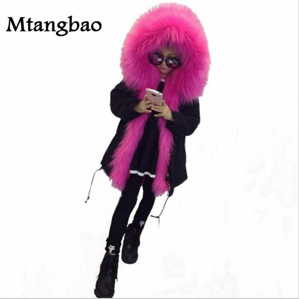 Cold Russian Winter Girls Jackets 2019 Boys Coat Hooded Faux Fur Children Parkas Casual Thicken Warm Baby Kids Clothes Outerwear