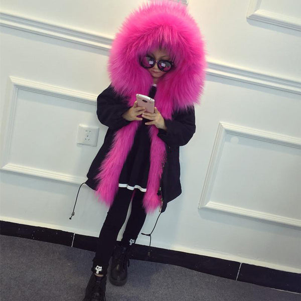 Cold Russian Winter Girls Jackets 2019 Boys Coat Hooded Faux Fur Children Parkas Casual Thicken Warm Baby Kids Clothes Outerwear