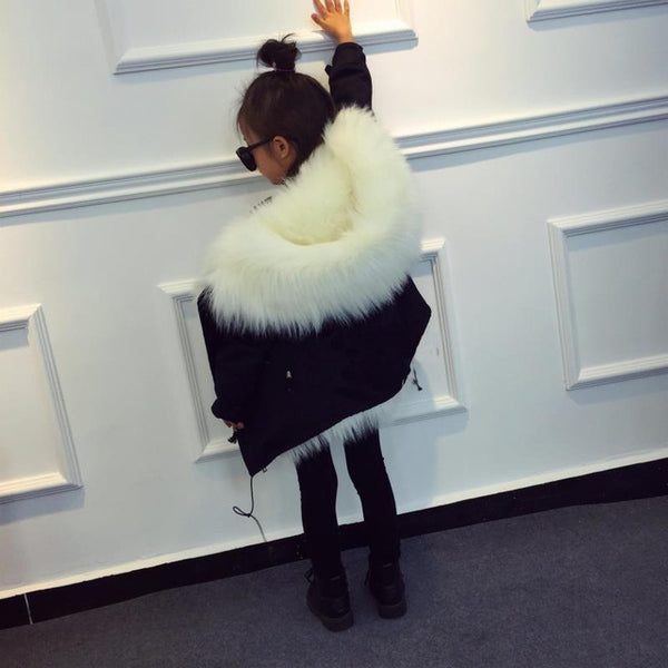 Cold Russian Winter Girls Jackets 2019 Boys Coat Hooded Faux Fur Children Parkas Casual Thicken Warm Baby Kids Clothes Outerwear