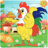 Wooden Puzzles Toys 20Pcs Kids Joy Superior Quality Puzzle Wood Cartoon Animals Jigsaw Puzzles Educational Toys For Children