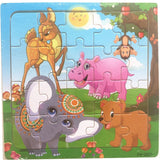 Wooden Puzzles Toys 20Pcs Kids Joy Superior Quality Puzzle Wood Cartoon Animals Jigsaw Puzzles Educational Toys For Children