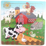 Wooden Puzzles Toys 20Pcs Kids Joy Superior Quality Puzzle Wood Cartoon Animals Jigsaw Puzzles Educational Toys For Children
